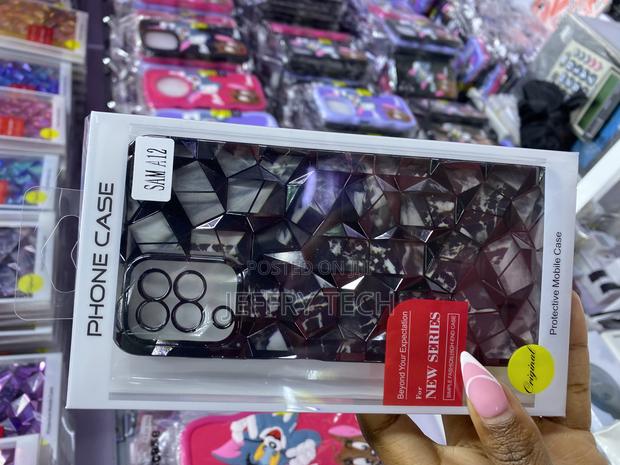 Clickfleek Samsung Galaxy A12 Cube Diamond Print Case - main view