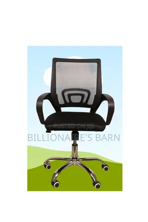 Modern Secretarial Mesh Office Chair-Black