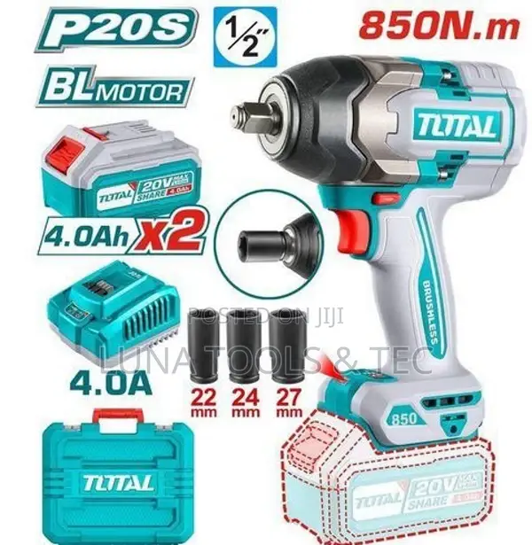 Total Tiwli2085 Cordless Impact Wrench 850nm 20v
