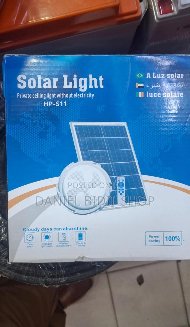 Solar Ceiling Light With Panel 100w - main view