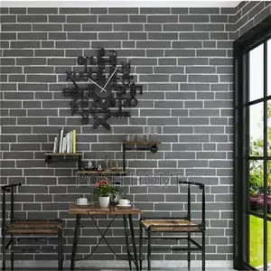 Black Brick Self Adhesive Wallpapers