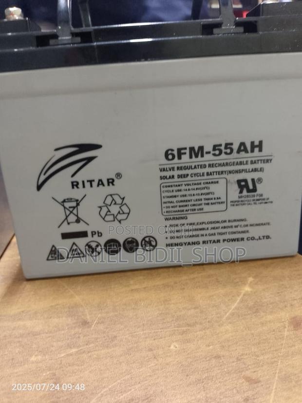 Ritar 55ah Solar Deep Cycle Battery - main view