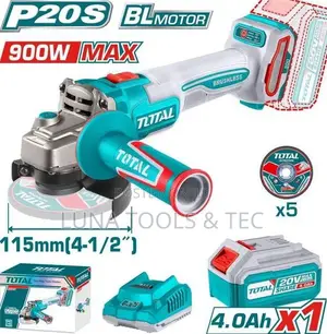 Total Tagli261521 Cordless Angle Grinder 900w 20v