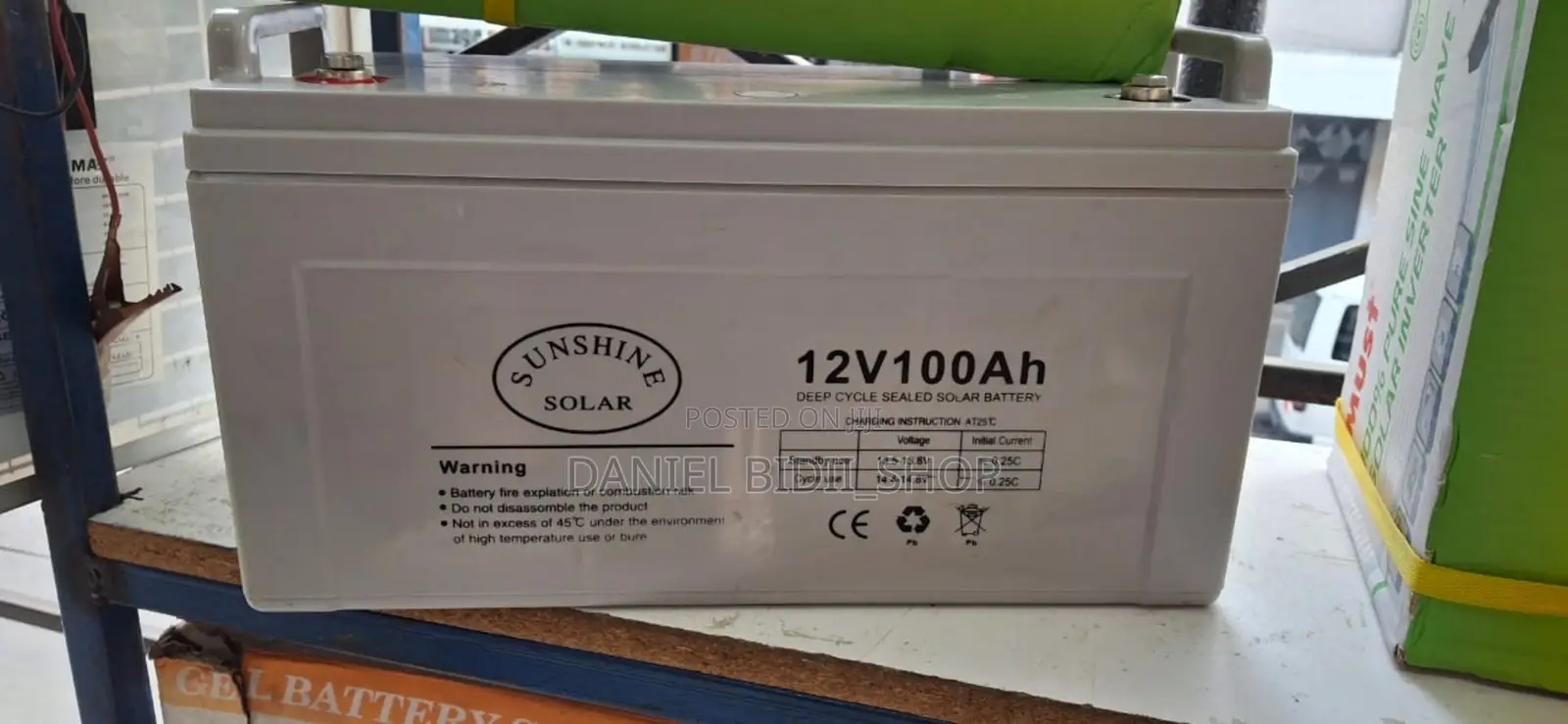 Sunshine Deep Cycle Solar Battery 12v 100ah
