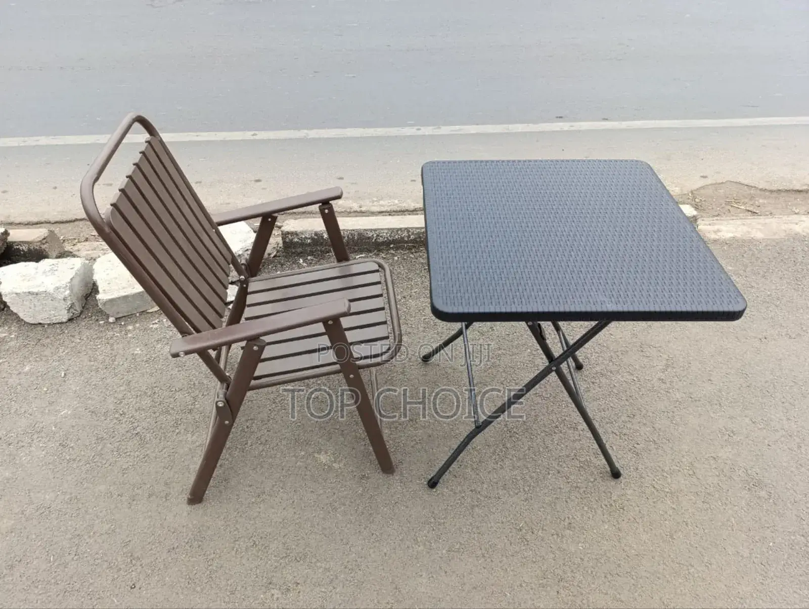 All Foldable Outdoor Table and a Chair