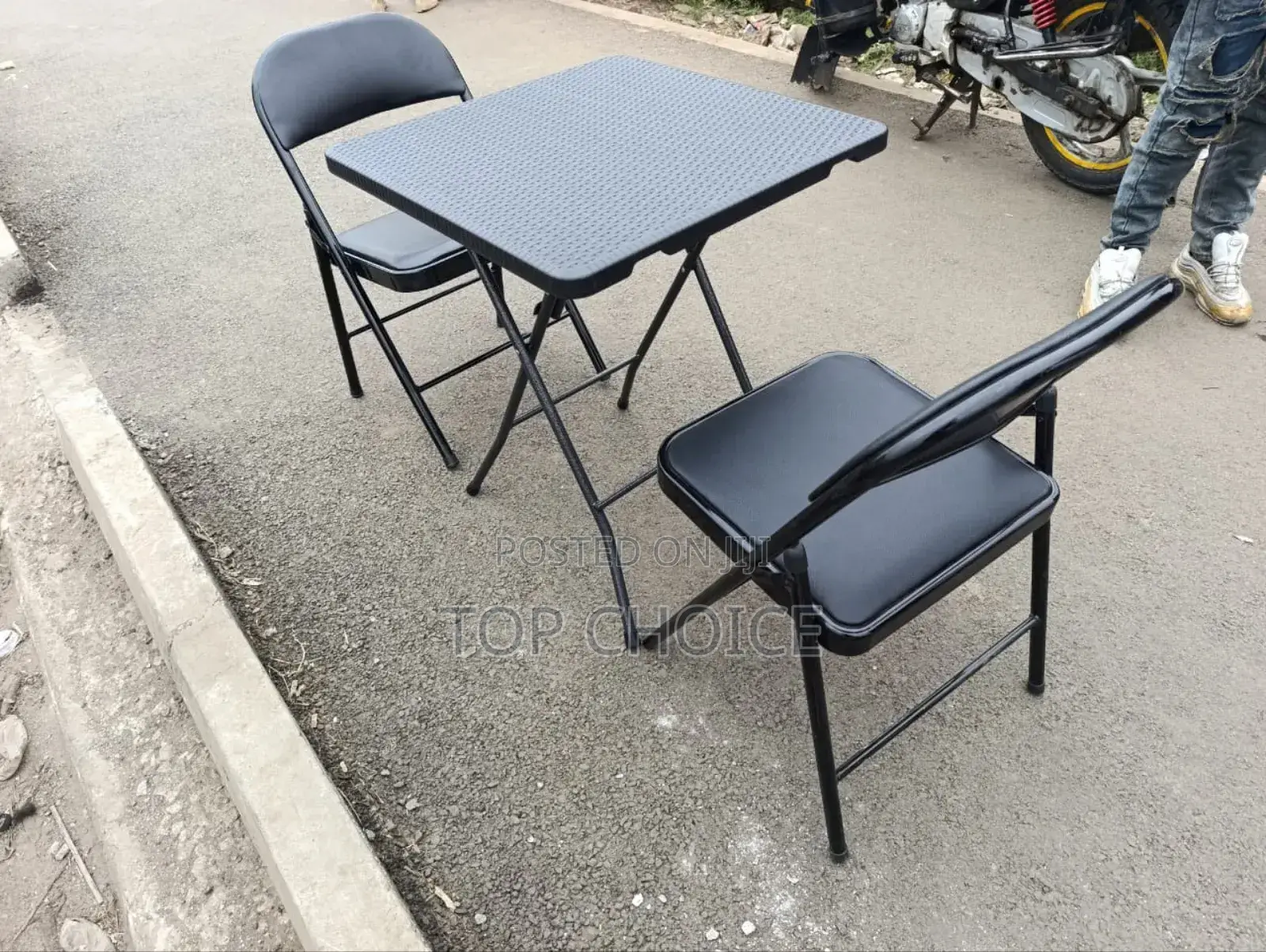 Black Outdoor Folding Set
