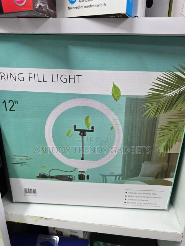 12 Inch Led Ring Fill Light With Tripod Stand & Usb