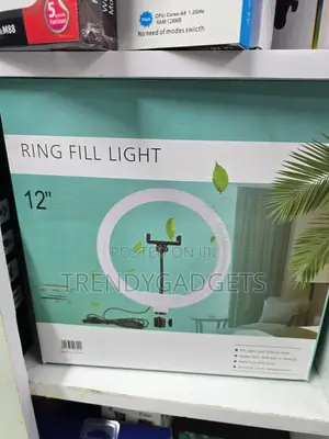 Usb 12” Ring Light With Adjustable Brightness Tripod