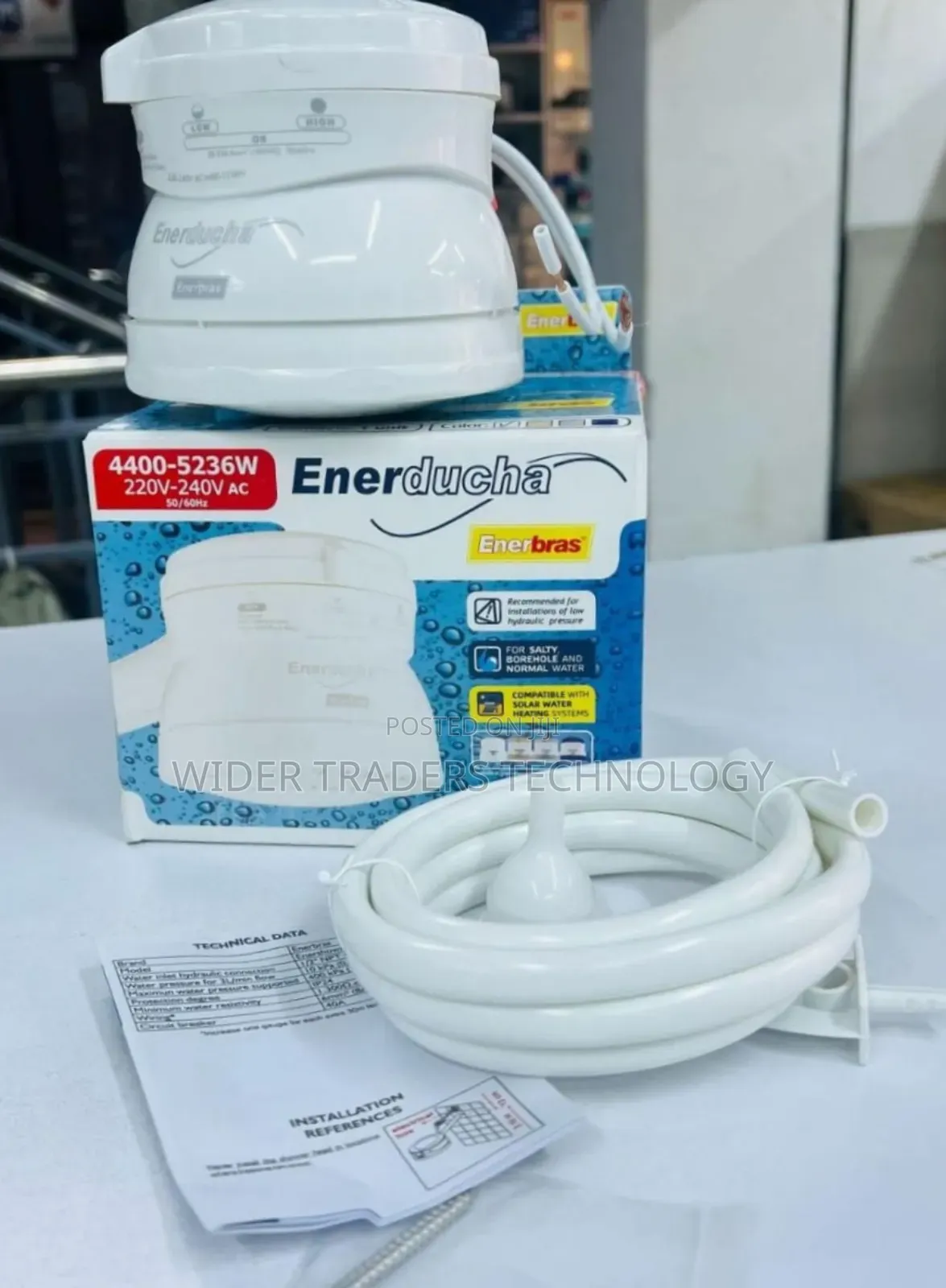 Enerducha Enerbras Shower Head For Salty, Borehole  Water