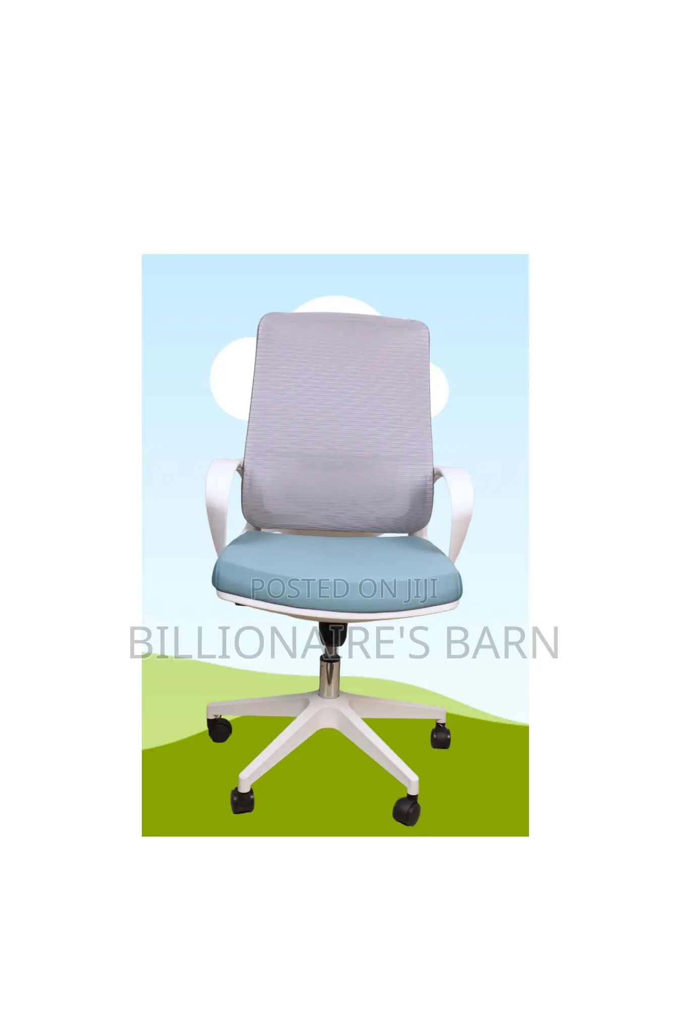 High Back Executive Swivel Office Seat-White
