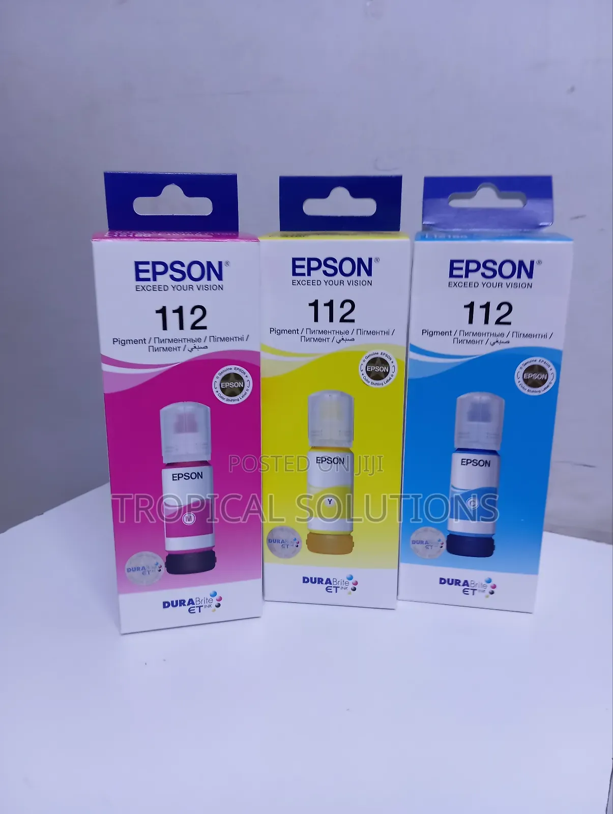 Ink Colours Epson 112 Magenta, Cyan and Yellow Epson 112