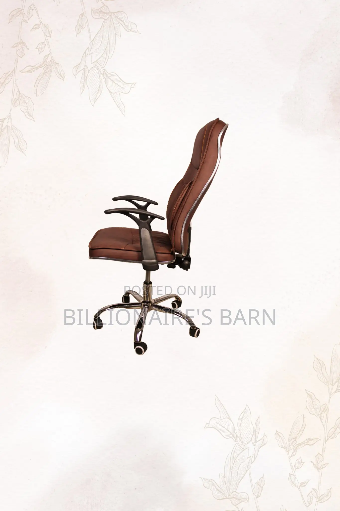 Executive Ergonomic Office Pu Leather Chair-Brown