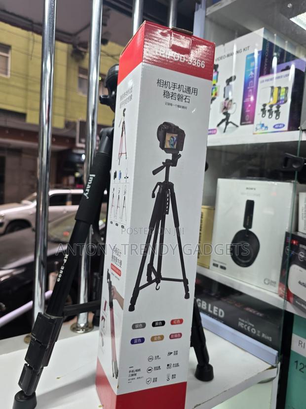 Adjustable 3366 Tripod Stand For Dslr, Smartphones Vlogging