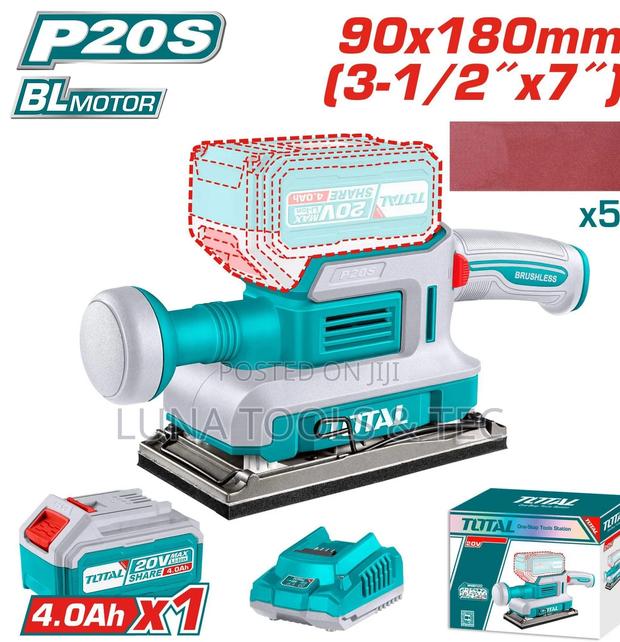 Total Tfsli20311 Cordless Finishing Sander 20v