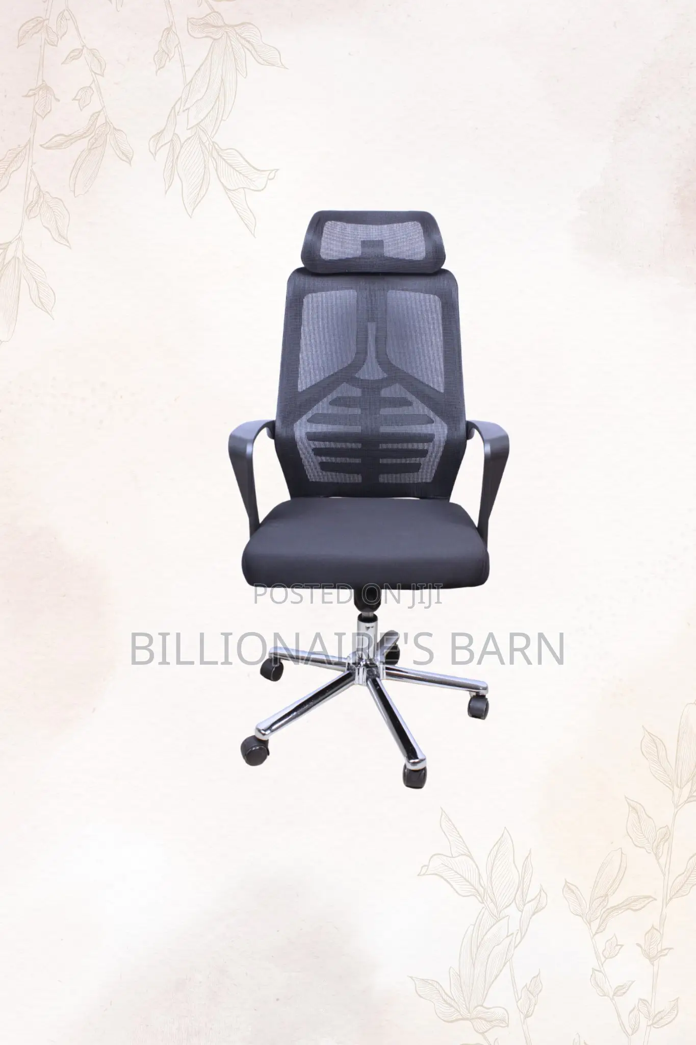 Office Chair; High-Back Executive Mesh-Back Chair