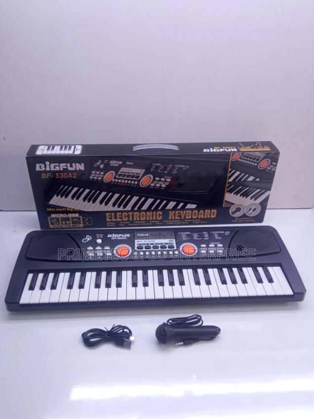 49 Keys Piano With Microphone and Charging Cable. - main view