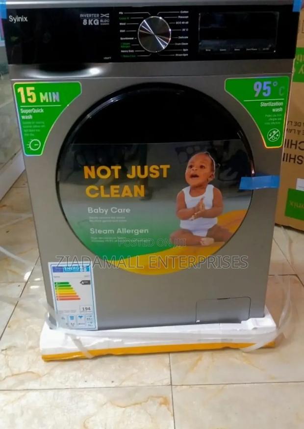 Sleek & Smart Cleaning With The Syinix 8kg Front Load V8w