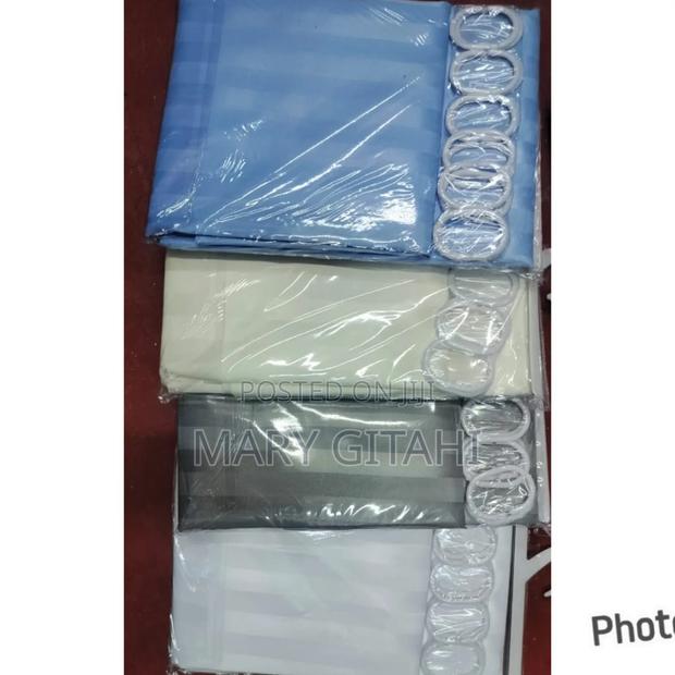 Plain Stripped Shower Curtain