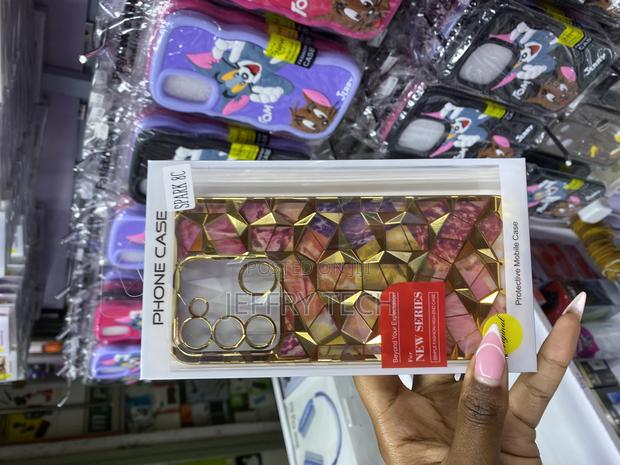 Glit Tecno Spark 8c Detachable Sparkle Diamond Print Case - main view