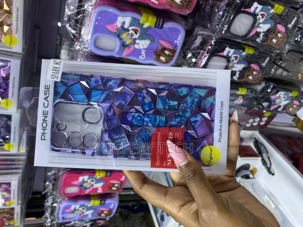 Spiky Tecno Spark 8c and Detachable Diamond Print Case - main view