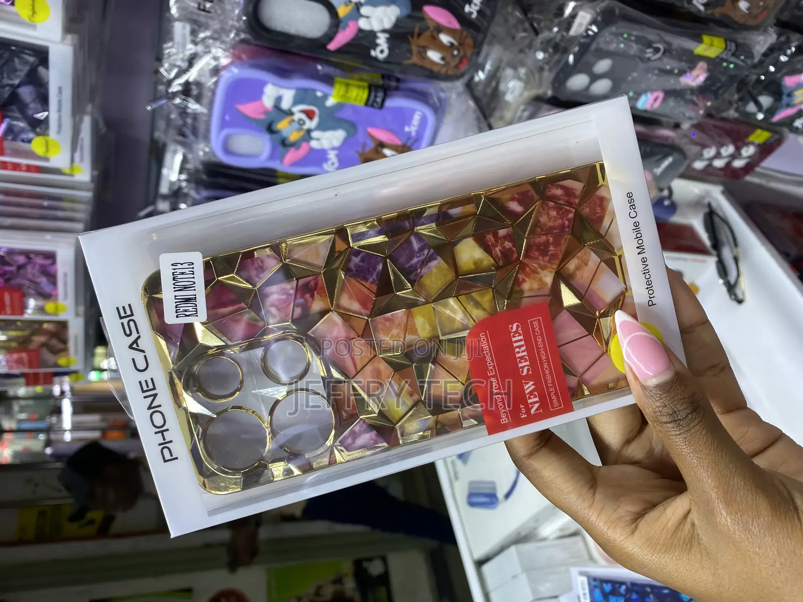Swerty Redmi Note 13 Detachable Diamond Print Case