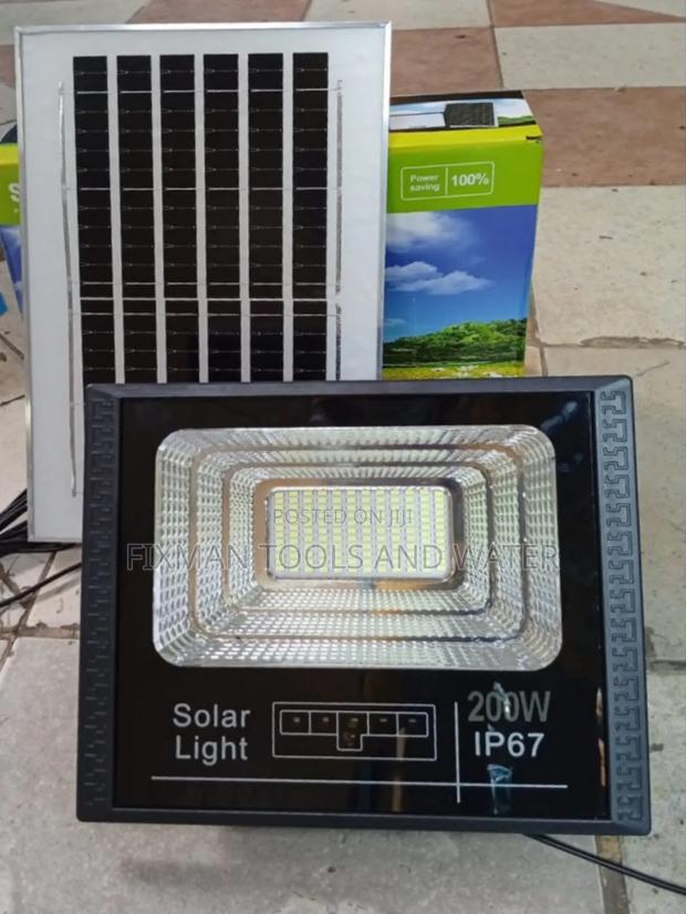Solar Flood Light 200 Watts And Panel 18hrs Bright - main view