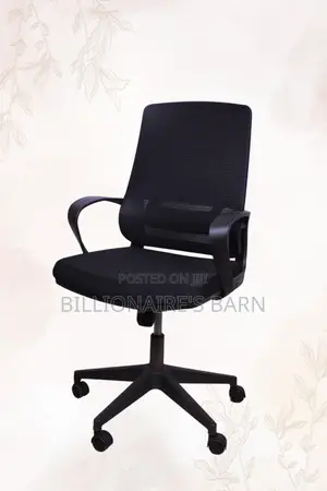 Black Upholstered Office Mesh Chair