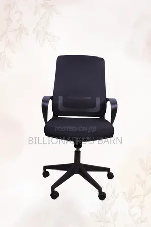 Black Upholstered Office Mesh Chair