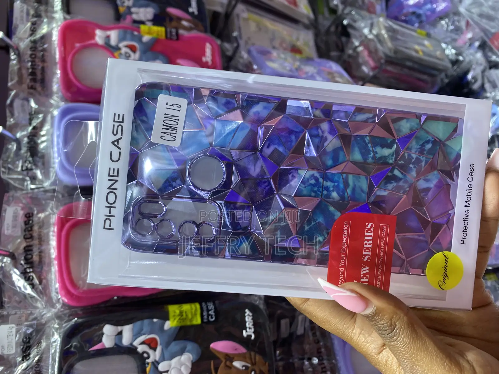 Korean Tecno Spark 15 Diamond Print and Detachable Case