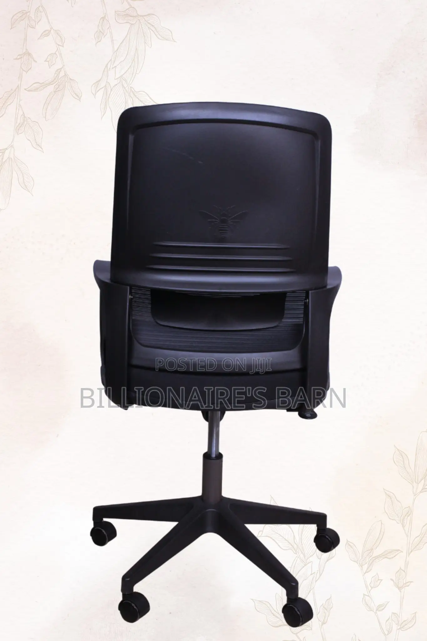 Black Upholstered Office Mesh Chair