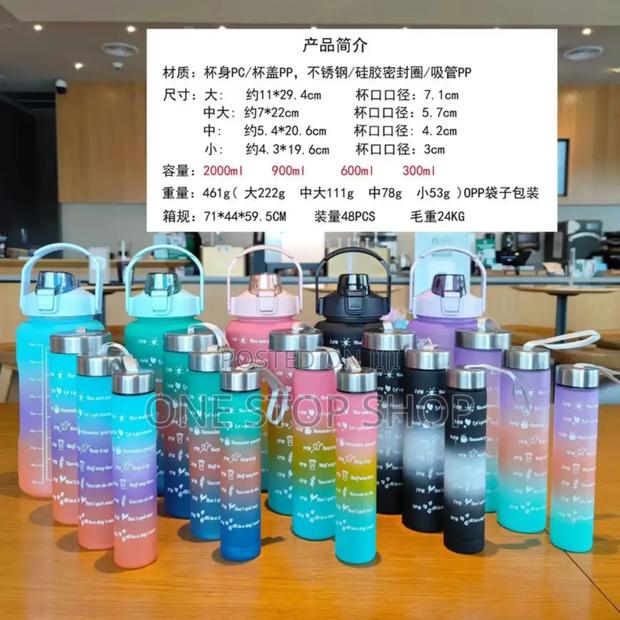 Stay Hydrated 4pc Set Sport Water Bottle. - main view