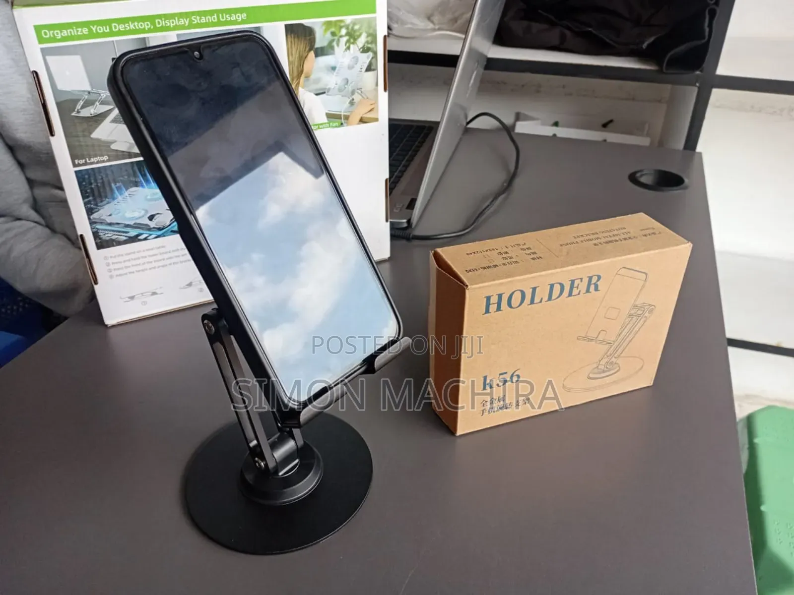 Heavy Duty Metallic Phone Holder Large Base