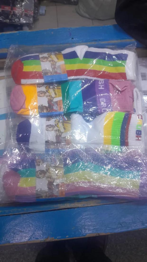 Children Unisex Stripped Cotton Spandex Socks - main view