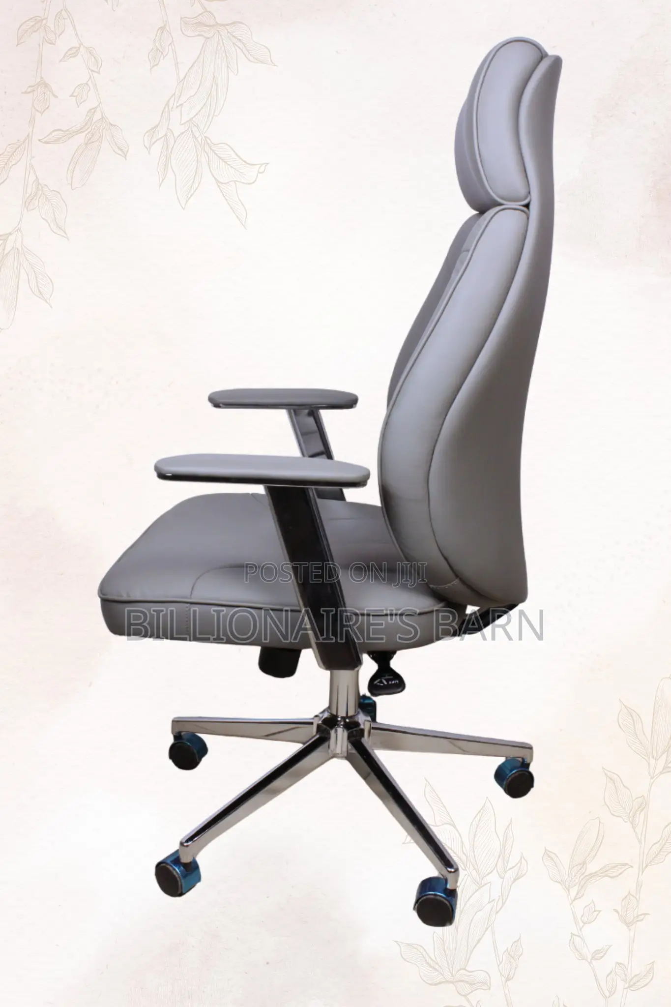 Office Chair: Modern Gray Leather Chair
