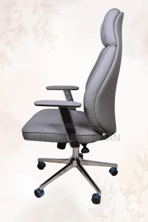 Office Chair: Modern Gray Leather Chair
