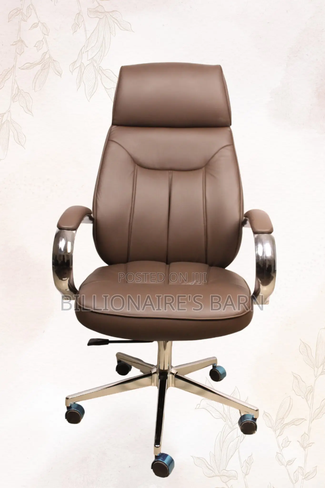 Swivel Executive Brown Leather Office Chair