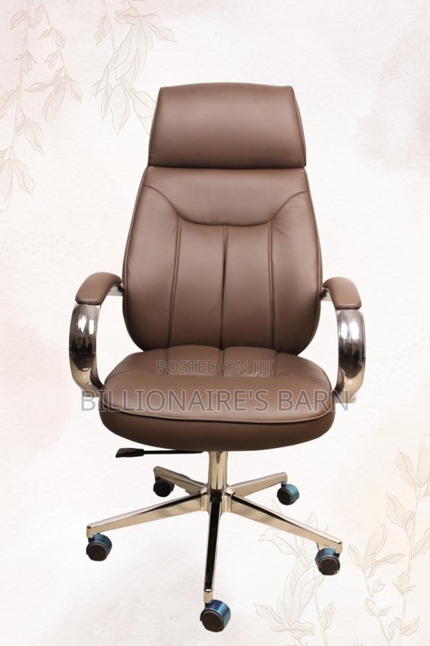 Swivel Executive Brown Leather Office Chair