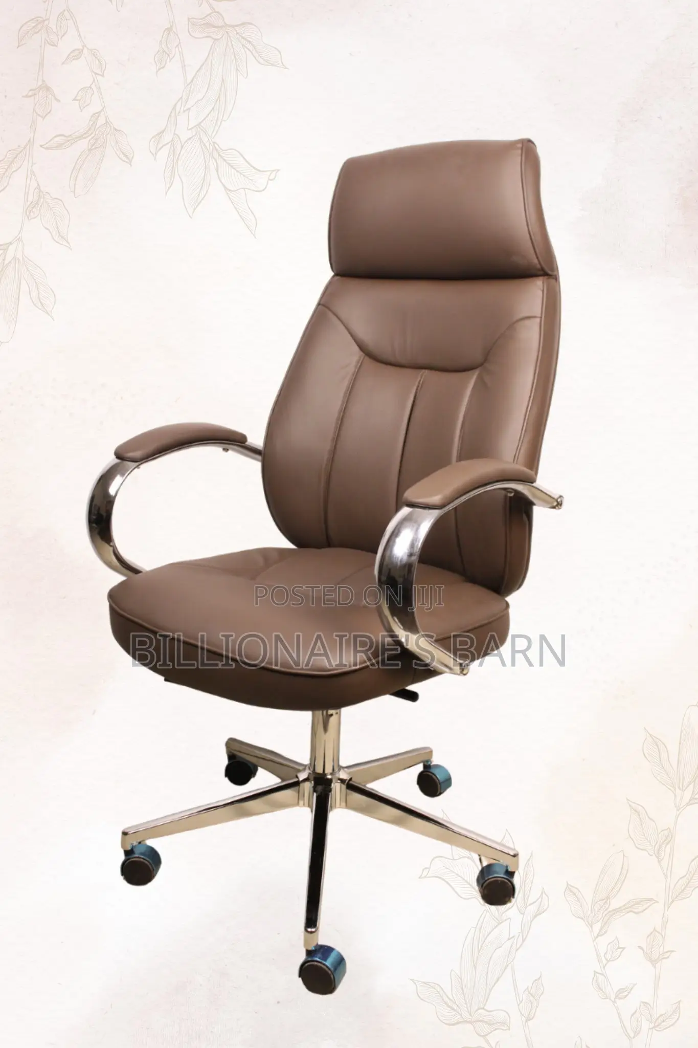 Swivel Executive Brown Leather Office Chair