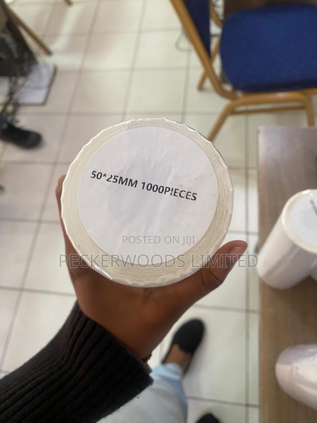 "Direct Thermal Stickers 50x25mm – Crisp Reliable!"