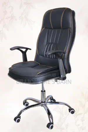 Ergonomic Executive Leather Office Chair-Black