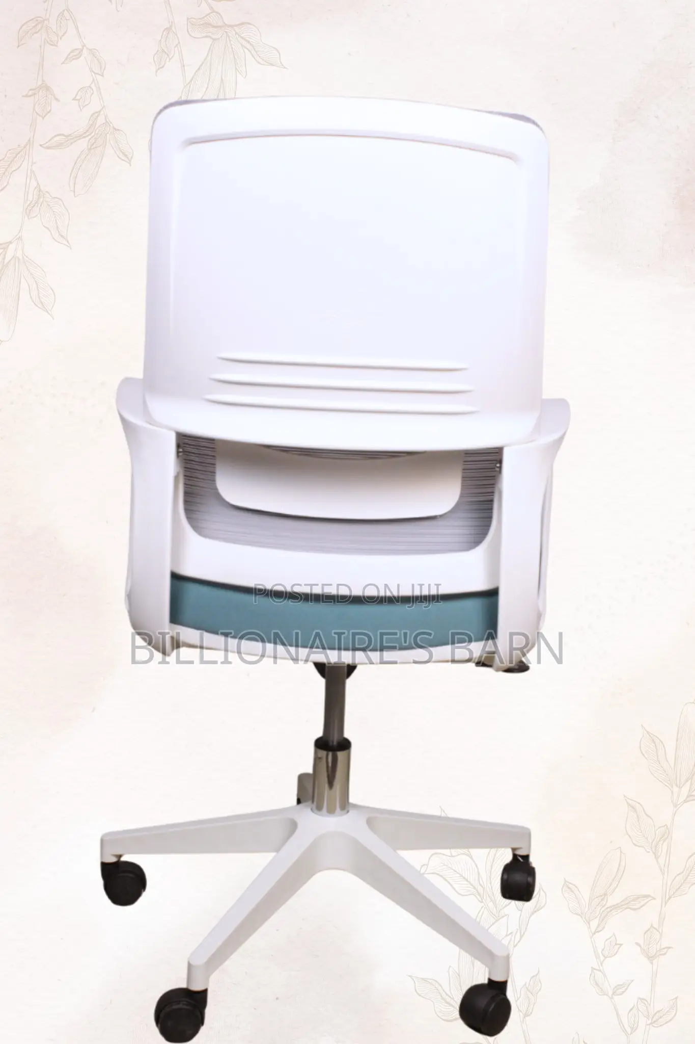 Office Chair Ergonomic Back Mesh Arms Lumbar Support-White