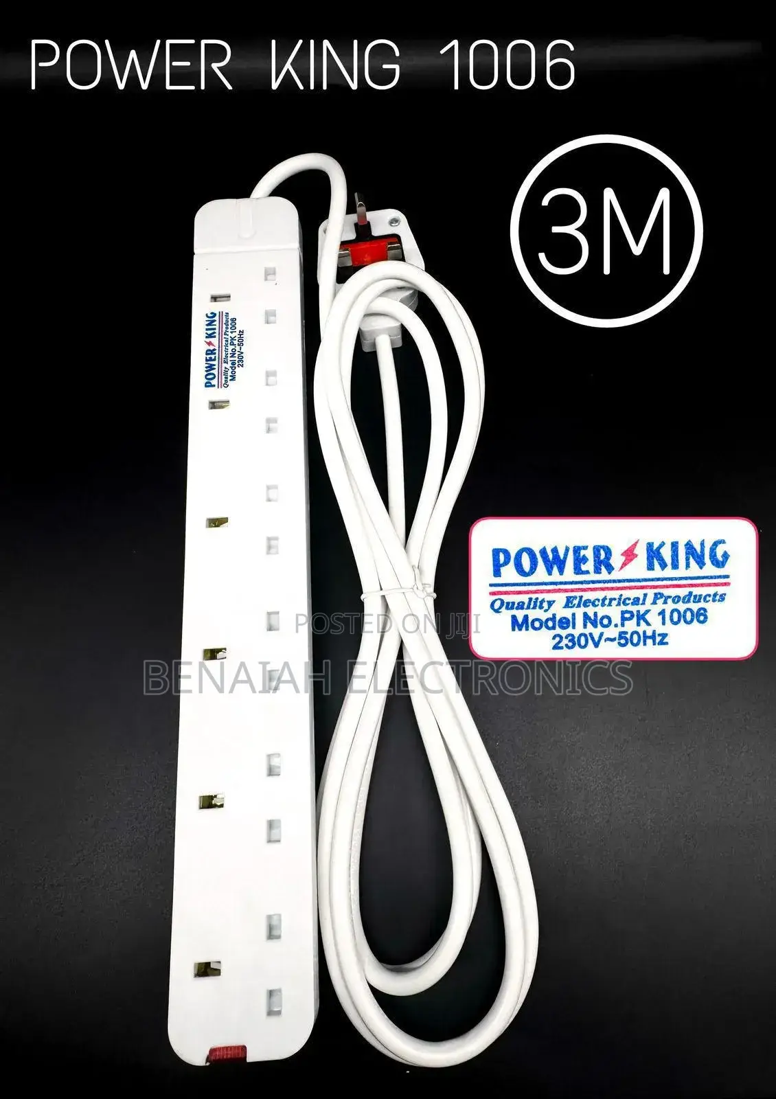 Original Extension, Power King 6 Way,3 M Cable