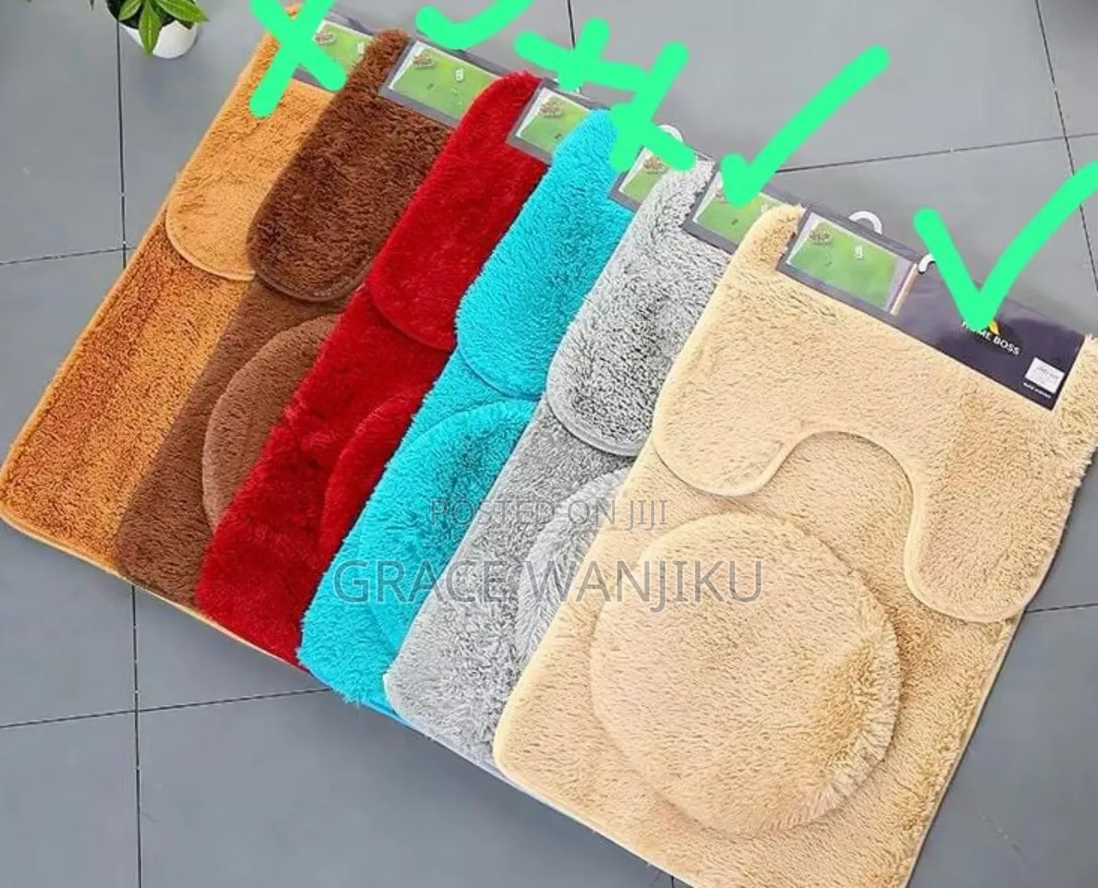 *3 in 1 Fluffy Toilet Mats