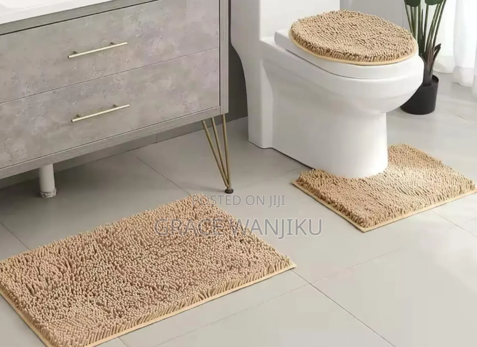 *3 in 1 Fluffy Toilet Mats