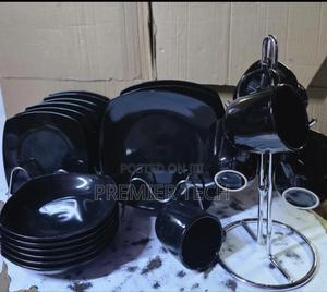 24pcs Black Square Shape Dinner Set - thumbnail 2