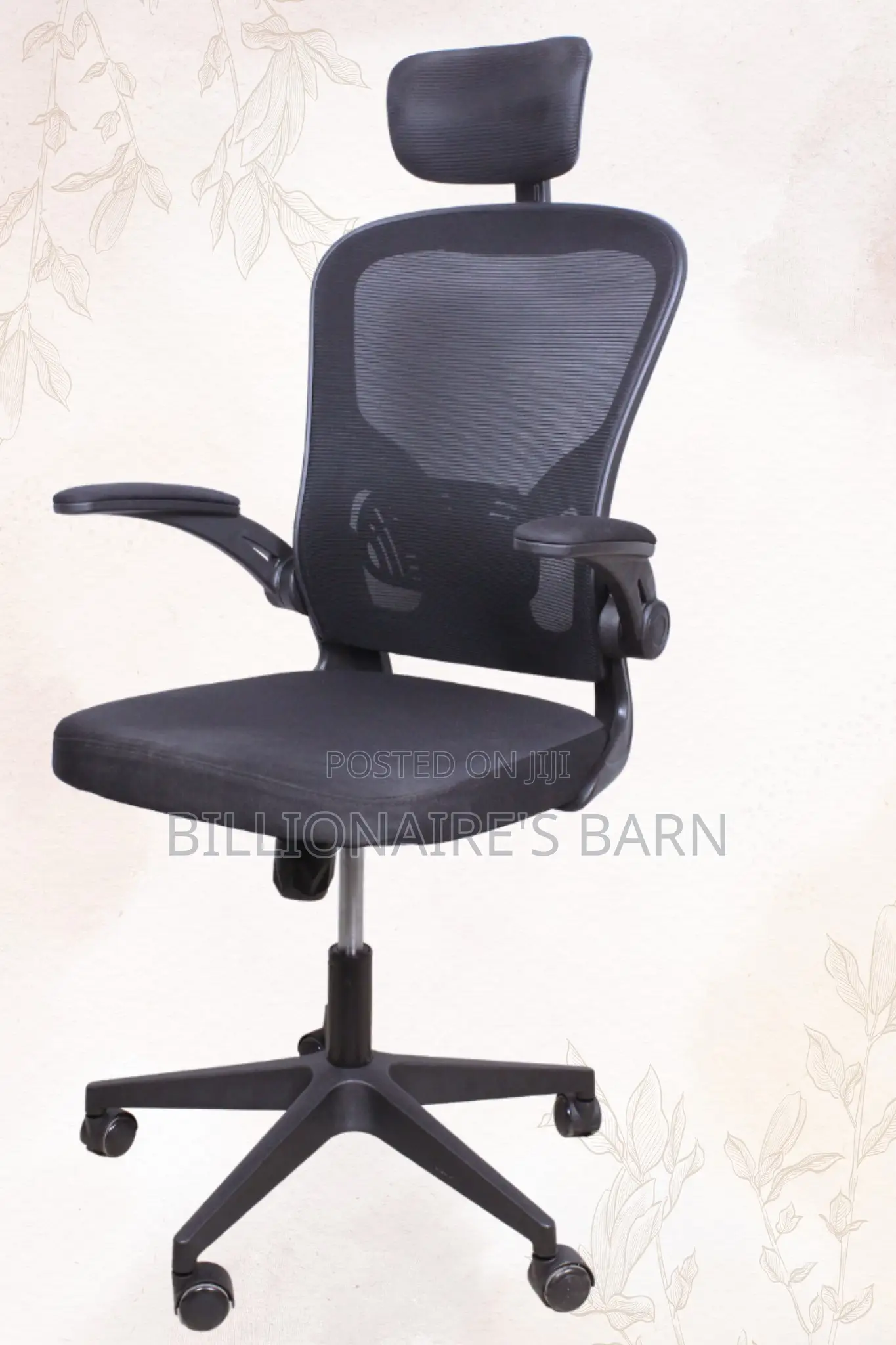 Ergonomic Office Lumbar Support Mesh Chair-Black