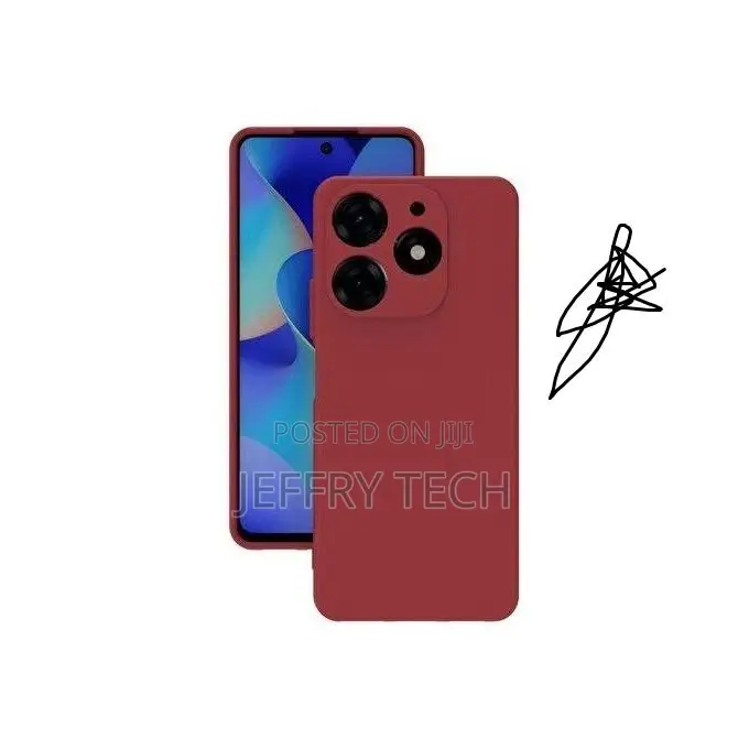Tecno Pop 8 Fashion Shock Proof Phone Cover - Maroon.