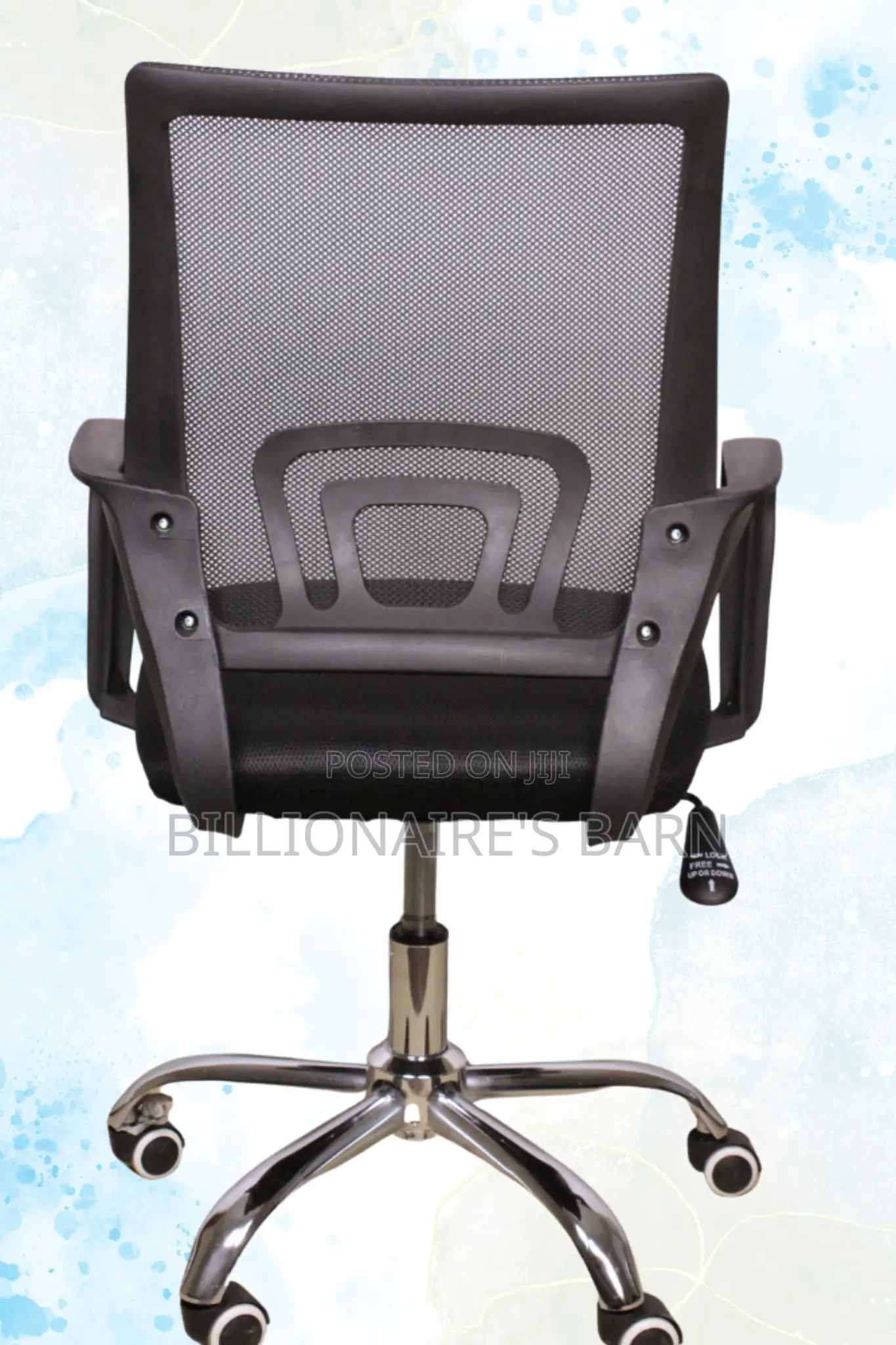 Mesh Chair Lifting Staff Seat for Comfort Work-Black