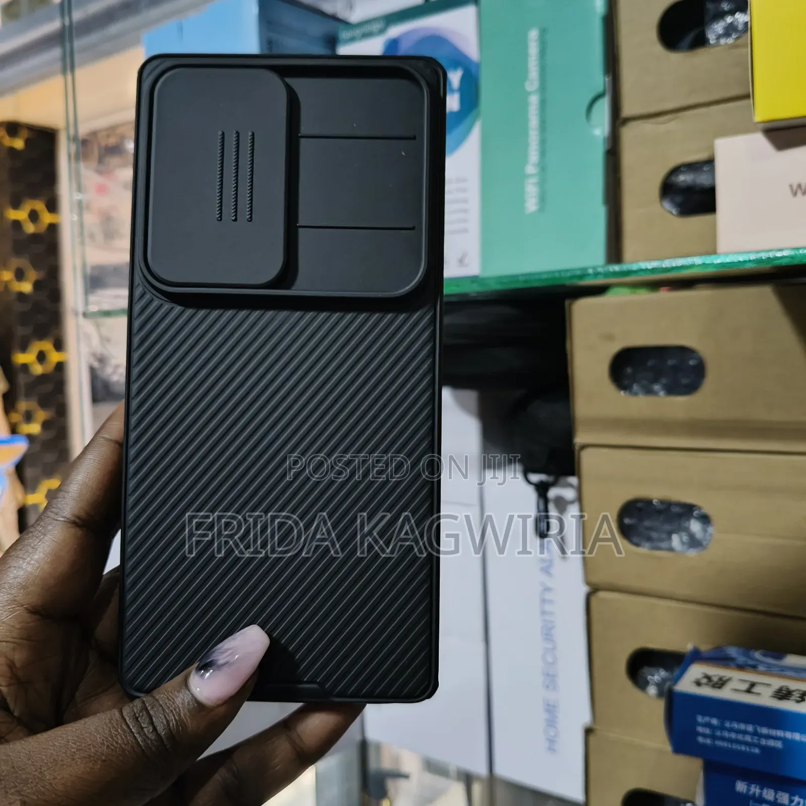 Samsung S24 Ultra Black Nilkin Camshield Back Cover