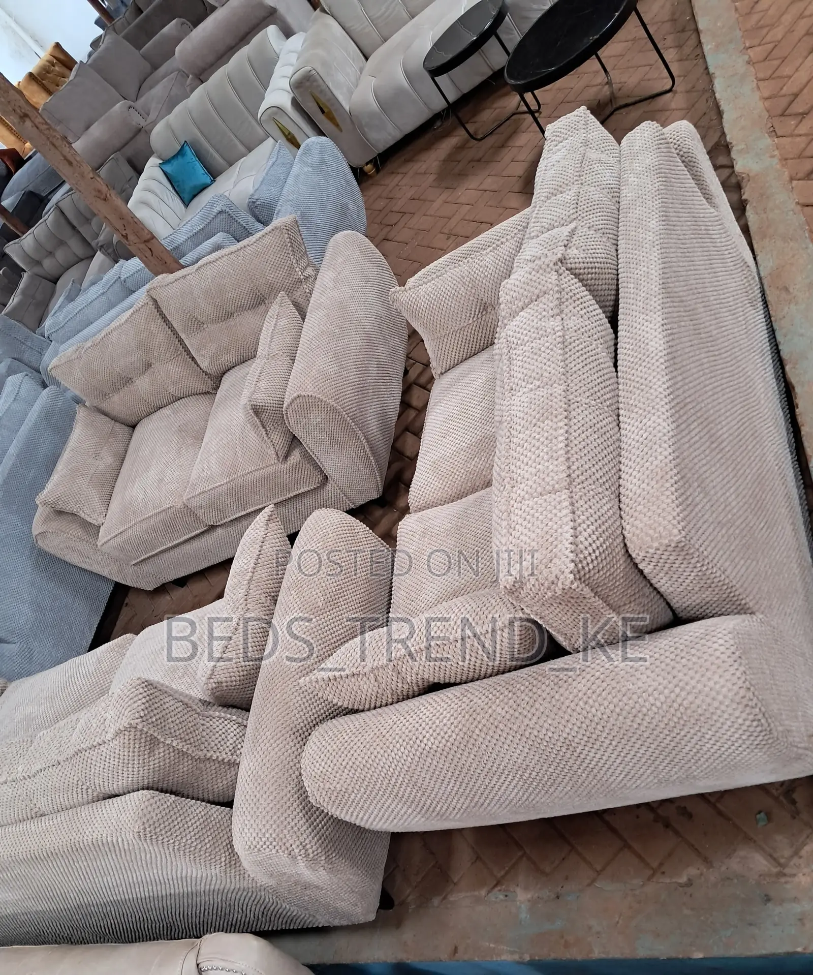 Textured 7 Seater Butterfly Sofa 3-2-1-1